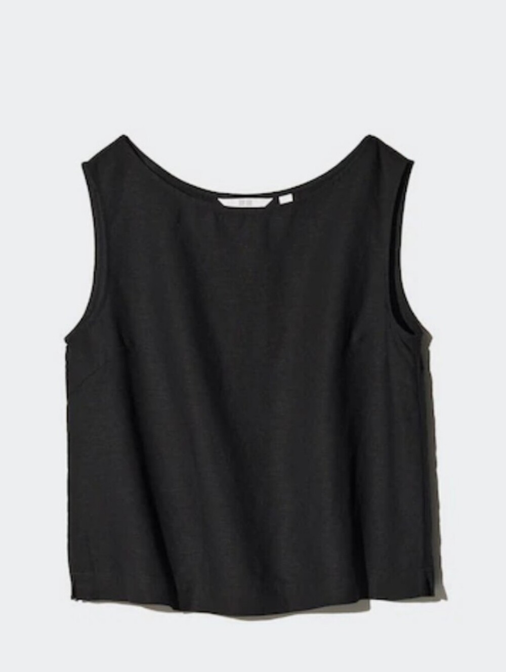 Uniqlo Linen Blend Sleeveless Blouse Medium Summer Lightweight Natural Travel